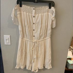 AEO  - Off-the-shoulder Eyelet Romper-NWOT